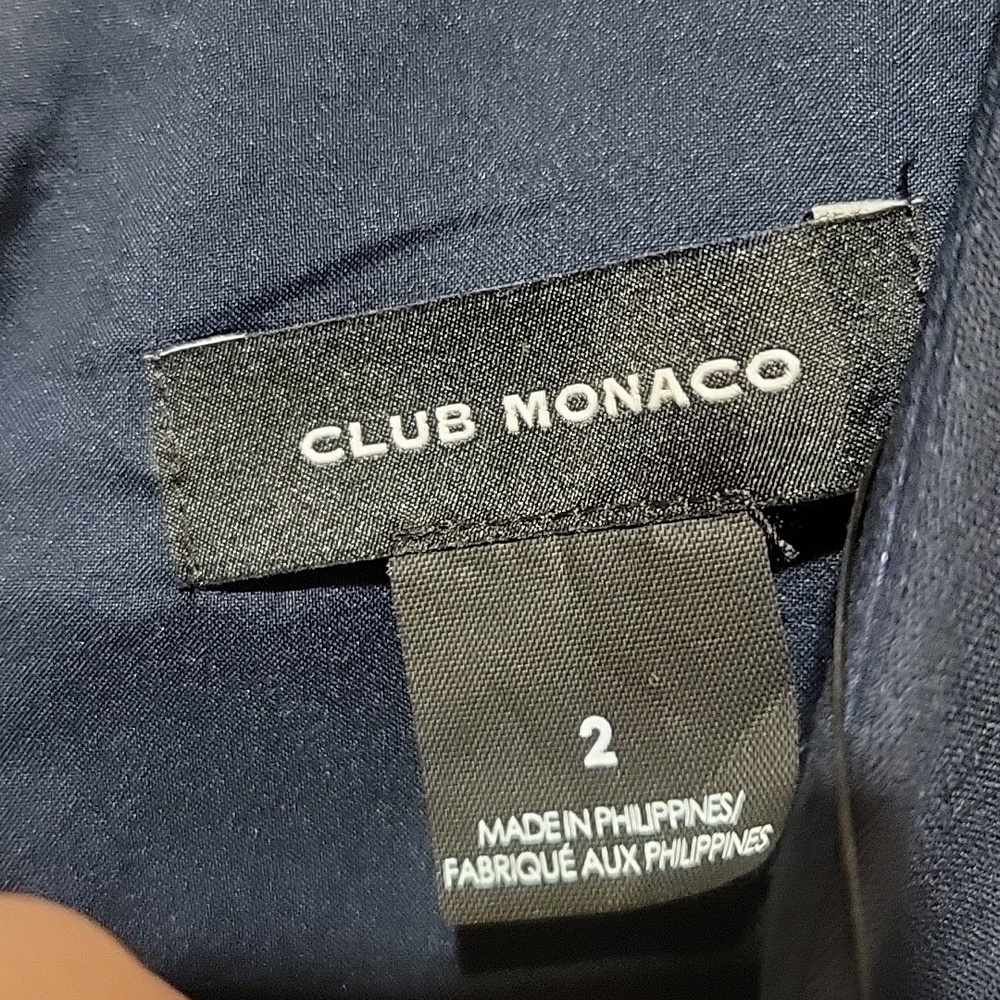 ❤️ NWT! CLUB MONACO BUTTON BACK VENT NAVY BLUE SHEATH DRESS, 2 - Picture 9 of 14